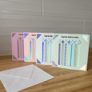 Carte Joyeux anniversaire – Bougies Holographiques